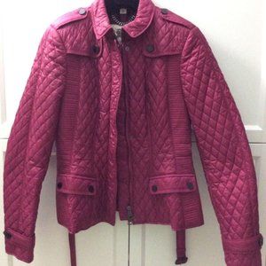 Burberry London Quilted Jacket Belted Motorcycle 4